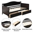 thumbnail image 3 of Aukfa Solid Wood Daybed with Storage Drawers, Twin Bed Frame - Espresso, 3 of 8