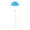 Sky Blue, variant on Mauxuk Large Hand Thrown Parachute Toy, Outdoor Flying Glider with Durable Nylon Rope, Safe Cloth Material for Fun Air Drop Games, Portable Foldable Design, 21.65 x 21.65 Inches
