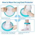 thumbnail image 4 of Plaster Protection Foot For Showering, Bandage Protection Waterproof Adults For Broken Toe, Ankle, Burning, Reusable Plaster Shower Protection Leg Keep Wounds And Bandages Dry During Bathing, 4 of 9