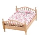 thumbnail image 3 of Mini cama 1/12, modelo de escena DIY, modelo de cama individual, accesorios de decoración para casa de muñecas Color Madera y Rosa, 3 of 8
