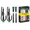 Dri Mark Dual Test - The Original Smart Money Pen with UV LED Cap Counterfeit Bill Detector System - 4 Dual Detectors UV Light/Pen Combinations Plus 2 Adhesive Holders with Coil
