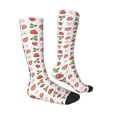 thumbnail image 3 of Balery Strawberry Printed Novelty Socks Men's Women's Crew Socks Sports Socks Knee High Socks Cotton Socks Quirky and Cool Socks, 3 of 9