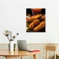 thumbnail image 2 of PIKWEEK Wall Art Canvas Deep Fried Chicken Wings with Wall Decor Modern Prints Framed Artwork for Bedroom Living Room Home Decoration Ready to Hang Gif 16x20 in, 2 of 4
