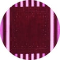thumbnail image 1 of Ahgly Company Indoor Round Abstract Pink Contemporary Area Rugs, 6' Round, 1 of 4