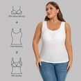 thumbnail image 2 of Valcatch Plus Size Tank Tops for Women Built in Bra Padded Wide Strap Sleeveless Shirt Summer Casual Tops, 2 of 9