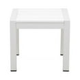 thumbnail image 2 of Pangea Home Breeze Modern Aluminum Patio Side Table in White Frame/Polyresin, 2 of 4