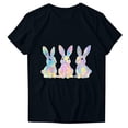 thumbnail image 4 of Pisexur Hauts pour Femmes, Hauts d'Été pour Femmes, Hauts d'Entraînement pour Femmes, T-Shirt Imprimé à Manches Courtes Col Rond, Chandail à la Mode Noir, m, 4 of 5
