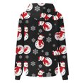 thumbnail image 4 of Pntutb Moda Mujer Navidad Impreso Bolsillo Blusa De Manga Larga Casual tops Sweatershirt Botón Sudaderas Con Capucha Pntutb Pntutb-1668, 4 of 4