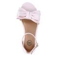 thumbnail image 2 of Wonder Nation Toddler, Little, and Big Girls Bow Heeled Sandals, 2 of 6