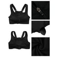 thumbnail image 7 of YouLoveIt Women's Comfort Sport Bra 2-pack Women's Push Up Zipper Front Closure Padded Sports Bra Racerback High Impact Workout Crop Tops Yoga Bras, 7 of 7
