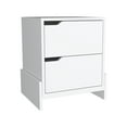 thumbnail image 6 of Luss Nightstand, Bedside Table with 2-Drawers Modern Design, Ample Storage, Stylish White Finish, 6 of 7