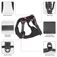 thumbnail image 3 of Vsdgher Girl Butterfly Pattern Dog Harness,No Pull Pet Harness with Soft Padded Handle,Adjustable Reflective Vest with 2 Buckles,4 Slide Buckles,S-XL Medium, 3 of 5