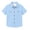 0-Light Blue1302, variant on Lullu Boys Cotton Linen Short Sleeve Shirt Solid Button-Down Pocket Shirt Top, Sizes 5-14