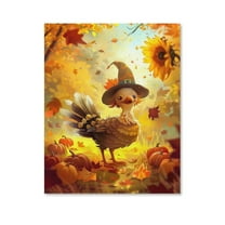 Strange Turkey ,Thanksgiving Day Art Poster Canvas- Perfect for Wall Artrations, Dining Room Decor, Bedroom Art, Wall Decor Living Room, Wall Art, Frameless 12x16inch