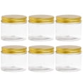 thumbnail image 1 of 6Pcs Plastic Jar with Lid, Transparent Jar with Lid, Plastic Mason Jar, Cosmetic Storage Container, Slime Storage Jar, 1 of 6