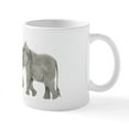 thumbnail image 2 of CafePress - Elephants In Love Mug - 11 oz Ceramic Mug - Novelty Coffee Tea Cup, 2 of 6