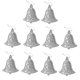 thumbnail image 1 of 10 piezas brillo campana forma árbol de Navidad decoración percha adornos plata Yuyangstore percha de árbol de navidad, 1 of 8