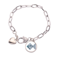 thumbnail image 1 of Bracelet Chaîne Cœur Forme Géométrique Poisson Origa Bijou Charme Mode, 1 of 3