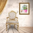 thumbnail image 3 of Parker, Jennifer Paxton 15x18 Gold Ornate Wood Framed with Double Matting Museum Art Print Titled - Zebra Succulent I, 3 of 4