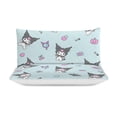 thumbnail image 3 of Kuromi And My Melody Duvet Cover Set 3-Piece Bedding Set Soft Warm And Comfortable Soft Bed Set with 1 Duvet Cover And 2 Pillowcases for Bedroom All Season 102"x90", 3 of 7