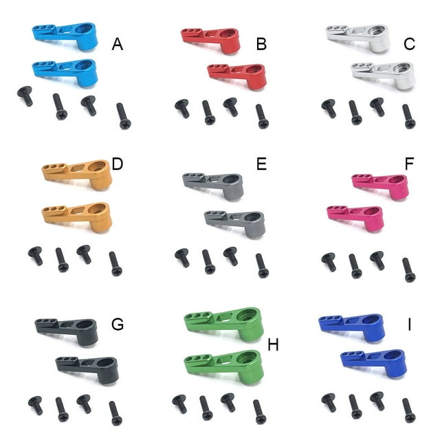 2 Pièces RC Voiture Servo Bras de Réparation Modifié Accessoire Modèle de Véhicule en Métal de Direction d'Engrenage Pièces de Rechange de Rechange de Rechange pour WL Jouet A949 Bleu