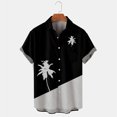 thumbnail image 2 of kpoplk Mens Button up Short Sleeve Shirt Shirt Collar Abstract Printed Shirts Casual Beach Tops Mens Shirts Casual(3XL,Black), 2 of 5