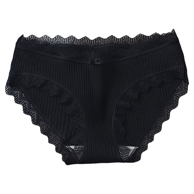 AWZXDE Culottes pour Femmes, Logo à Lettres Personnalisé, Taille Basse, Tanga Rayé, Bikini String Invisible, Quotidien, Noir, m