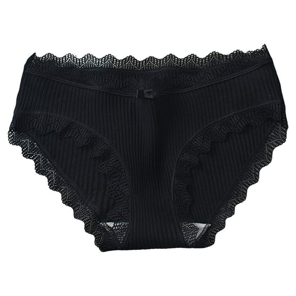AWZXDE Culottes pour Femmes, Logo à Lettres Personnalisé, Taille Basse, Tanga Rayé, Bikini String Invisible, Quotidien, Noir, TG