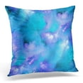 thumbnail image 1 of BSDHOME Bright Blue Color Abstract Watercolor Hand Colorful Water Artistic Pillow Case Cushion Cover 20x20 Inches, 1 of 1