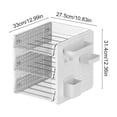thumbnail image 3 of Multi-Tier Desktop Pegboard Storage Organizer, Stationery and Holder Rack for Home Office and Desk Organization, Versatile Workspace Management System, 3 of 6