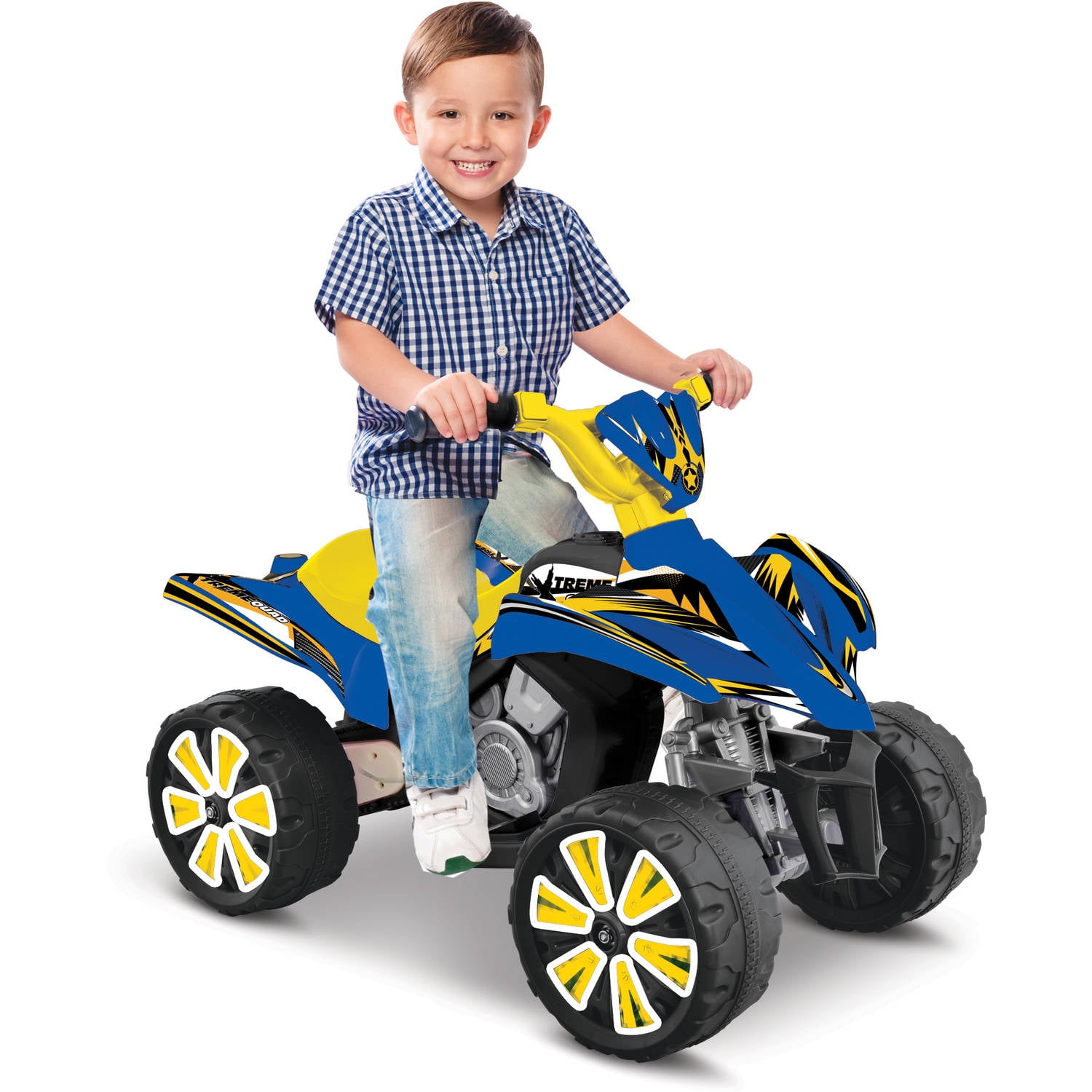 Blue & Yellow Kid Motorz Xtreme Quad 6V Vehicle
