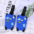 thumbnail image 3 of HOOWIFFY Luggage Tags Blue for Airport Use Write Name and Address 2Pcs, 3 of 4