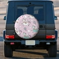 thumbnail image 3 of Kdxio Llama Unicorn and Rainbow for Tire Cover Wheel Protectors Tyre Covers Weatherproof Wheel Covers Universal Fit for Trailer Rv SUV Truck Camper Travel Trailers 14 inch, 3 of 8