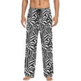 thumbnail image 2 of FREEAMG Dazzle Camouflage Pajama Pants for Men, Men's Separate Bottoms, Pure Cotton Comfortable Lounge Pants for Men（103）, 2 of 7
