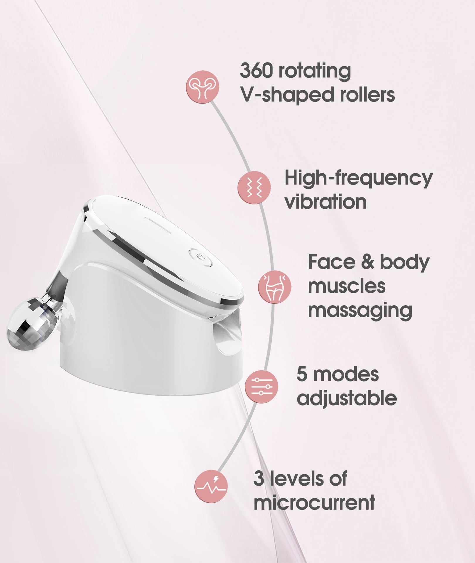 Balomy Microcurrent Facial Device, Face Massager, Face Sculpting Tool for Skin Care, Wrinkle Removal, Anti Aging, Skin Rejuvenation