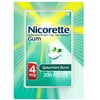 Nicorette Nicotine Gum Spearmint Flavor Coated 4 Milligram Stop Smoking Aid, 200 Count (100ct x2 Boxes)