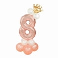 thumbnail image 1 of Large Standing Number Balloon Set | Rose Gold Metallic Number 8 110cm, 1 of 2