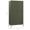 thumbnail image 4 of vidaXL Garde-Robe Olive Vert 90x50x180 cm Acier, 4 of 5