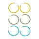 thumbnail image 1 of Pendientes de aro en forma de C, estilo bohemio, ligeros, llamativos, de 55 cm de diámetro, modernos, con forma de círculo abierto, grandes, para mujeres y adolescentes, color gris, 1 of 5