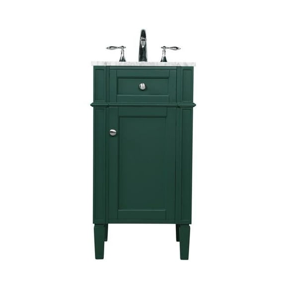 18 in. Single Bathroom Vanity in Green