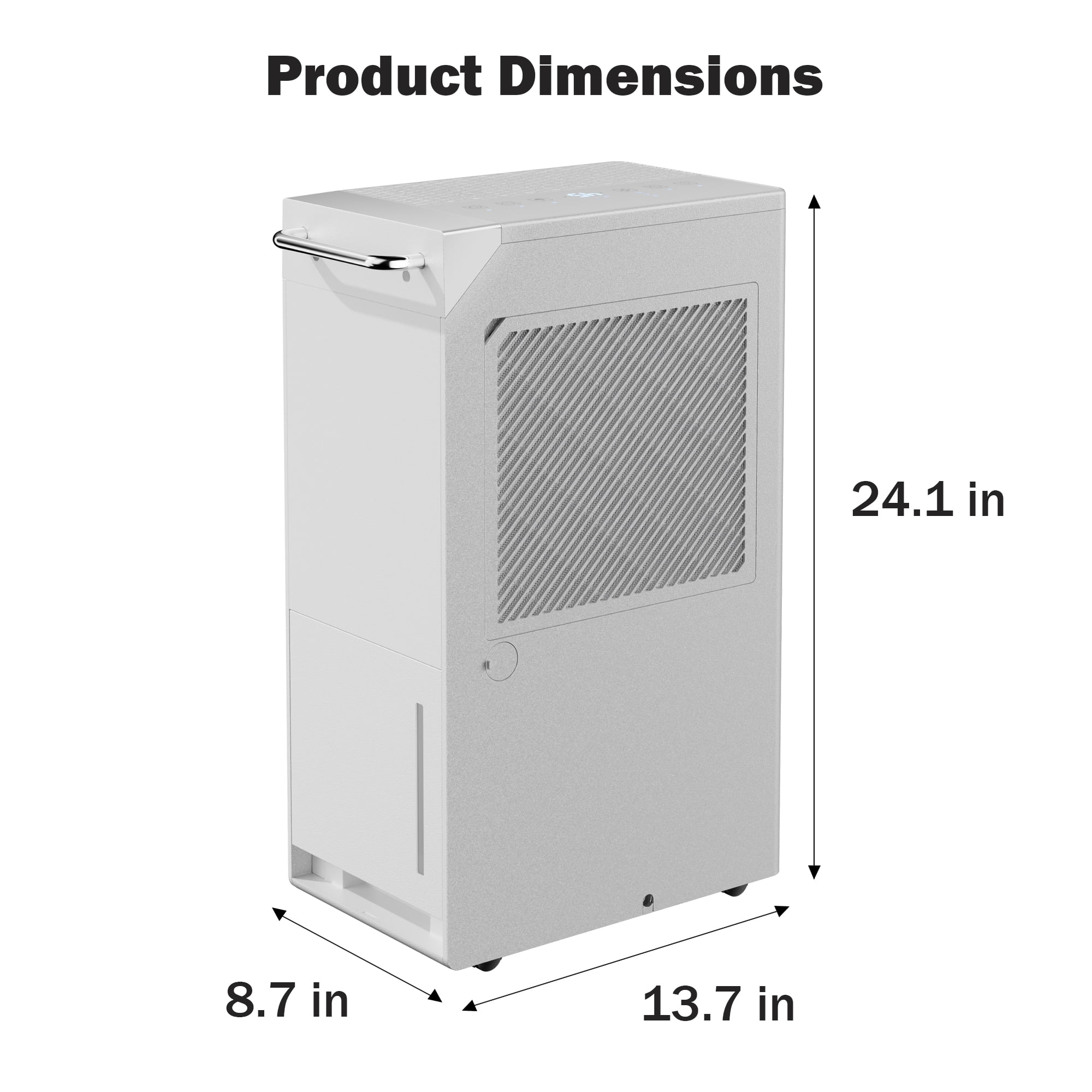 Dehumidifier for Basement & Home, Max 74 Pints, 5000 Sq.ft, Auto Shut Off, Dehumidifier with Drain Hose for Bathroom, Large Room, Garage(White Display)