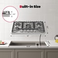 thumbnail image 2 of Gasland Chef GH1305SF 30" Gas Cooktop 5 Burners Gas Stovetop, NG/LPG,Stainless Steel, Auto Ignition, 2 of 8