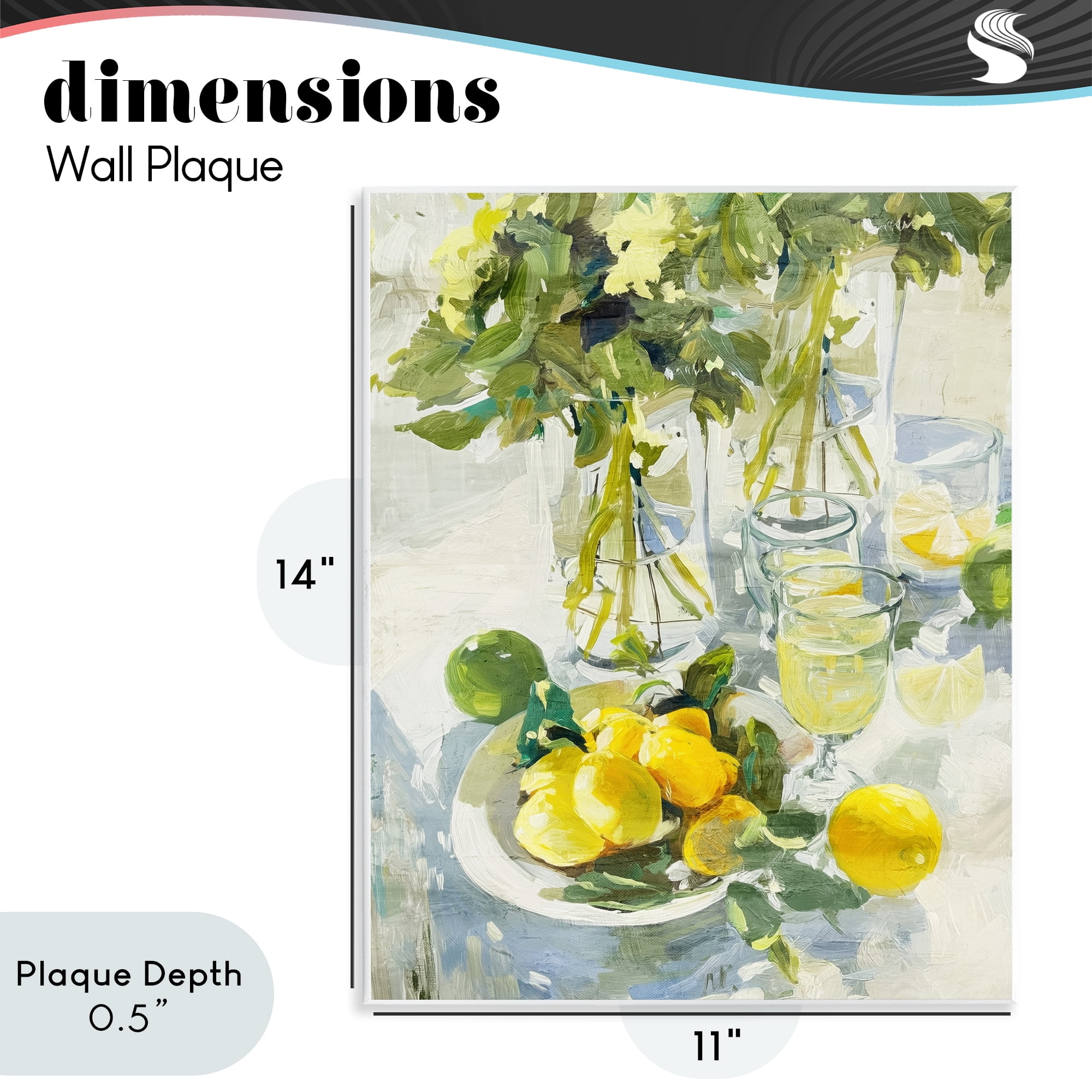 Stupell Industries Fresh Kitchen Lemons Spread Wall Plaque Art, design by Annabelle Hall