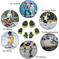 thumbnail image 5 of Qishi 3-in-1 Kids Knee/Elbow/Wrist Guards (3-8Y) for Skate/Bike/Scooter/Rollerblading-Green, 5 of 8