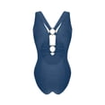 thumbnail image 6 of Aboser Womens Cutout One Piece Swimsuit with Ring Linked Push Up Backless Monokini Bathing Suit Tummy Control Swimwear for Beach Vacation, 6 of 8