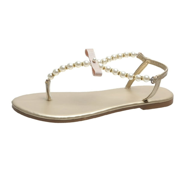 Pearl store beaded sandals