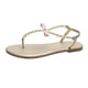 thumbnail image 2 of Zapatos Casual de Moda de Verano Wmkox8yii Pantuflas de Tacón Plano con Lazo de Cuentas de Perlas Talla 42, 2 of 8