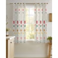 thumbnail image 4 of Spring Floral Sheer Curtains 39 Inch Length 2 Panels Set for Living Room/Bedroom, Colorful Summer Flowers Vintage Botanical Kitchen Curtains Grommet Semi-Sheer Curtains Window Treatments 27.5"x39"x2, 4 of 7