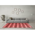 thumbnail image 3 of Ahgly Company Indoor Round Southwestern Red Country Area Rugs, 3' Round, 3 of 4