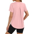 thumbnail image 5 of Soft Workout Tops for Women Sun Protection Shirt Quick Dry Athletic Running Hiking Travel Basic Tee Shirts, 5 of 7